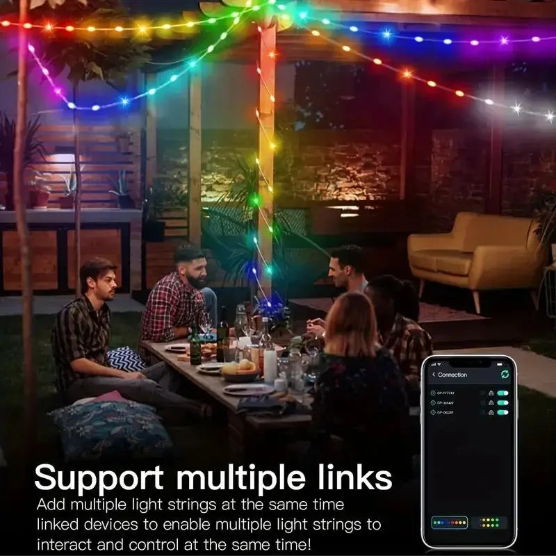 Bluetooth RGBIC Dreamcolor LED Fairy String Lights USB 5m–20m LED Fairy String Lights Babs
