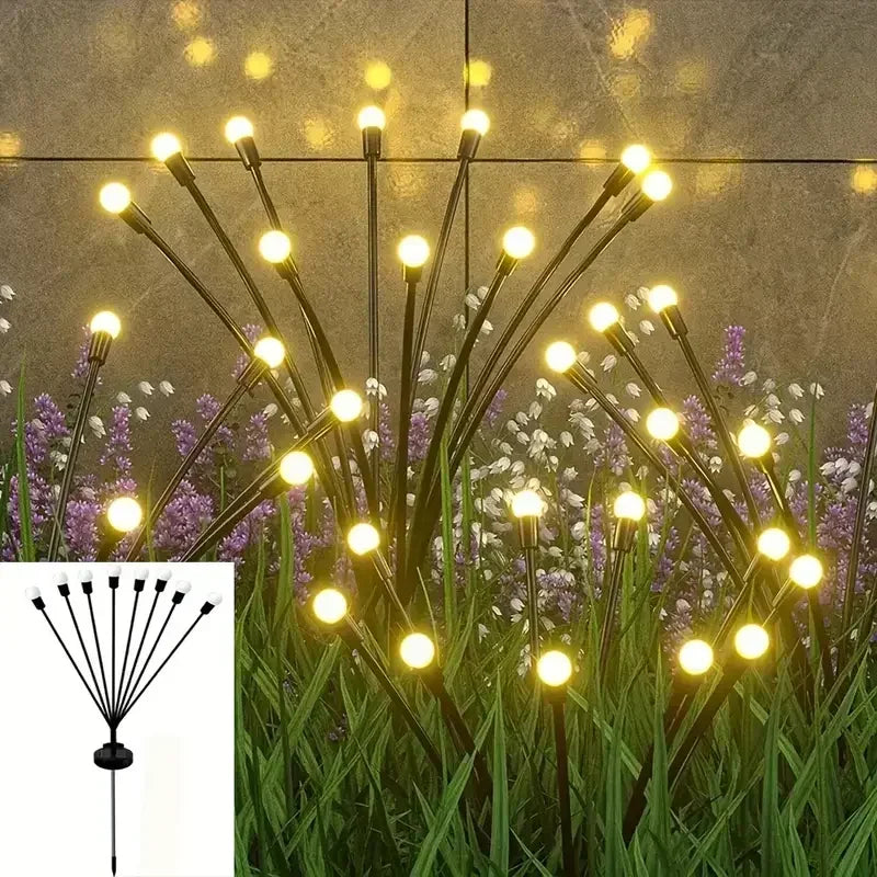 Solar Firefly Garden Lights – Swaying Starburst LED, Waterproof Solar Garden Light Babs