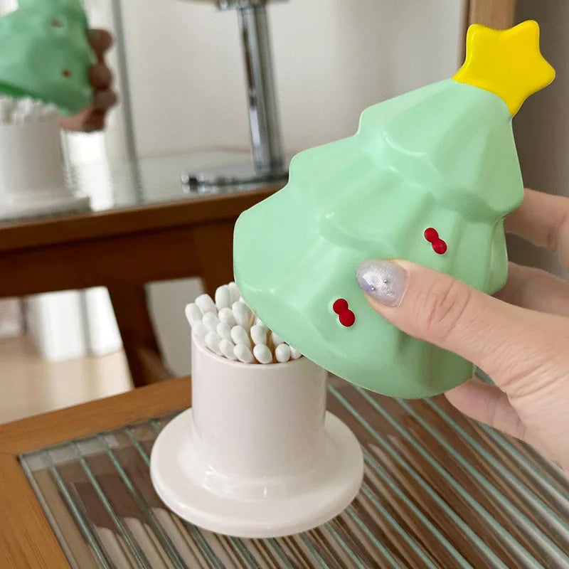 Christmas Tree Toothpick Holder – Vinyl Desktop Decor Organizer Toothpick Holder Babs