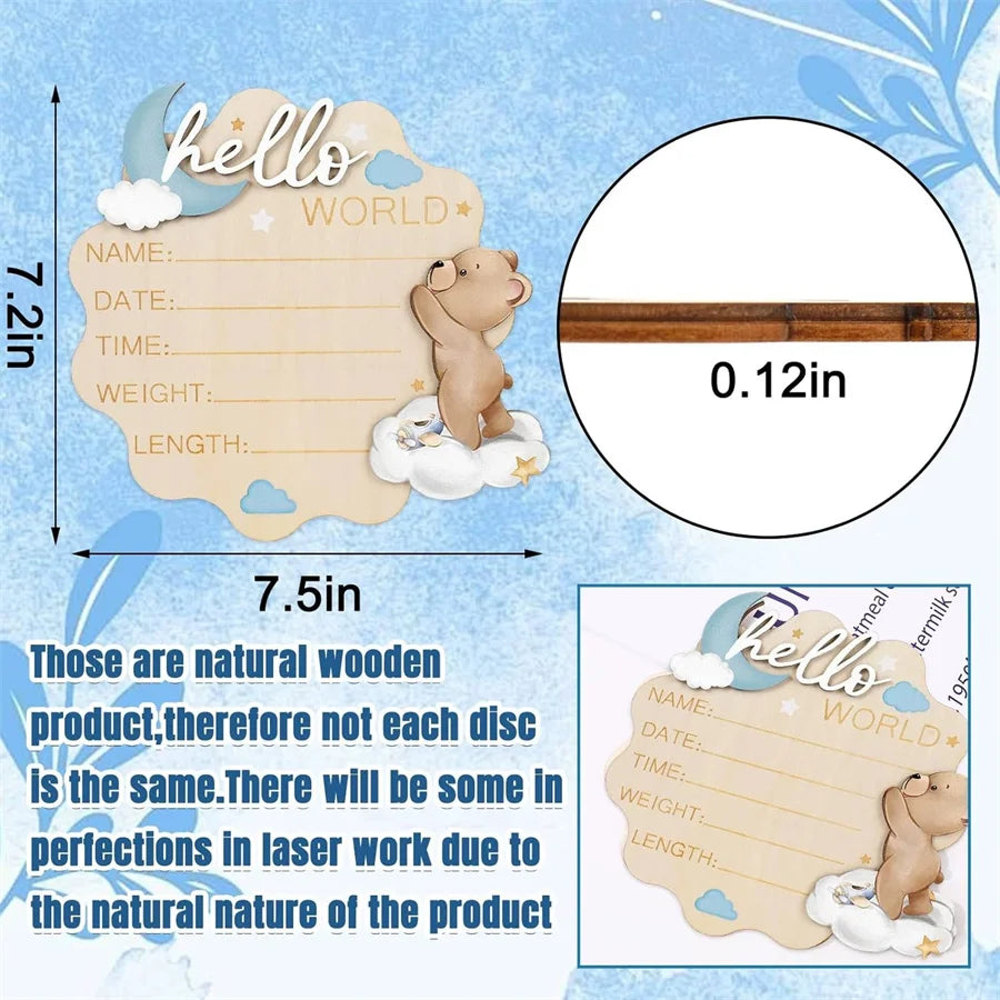 Wooden Birth Statistics Marker – DIY Personalized Baby Decor Wooden Birth Marker Babs