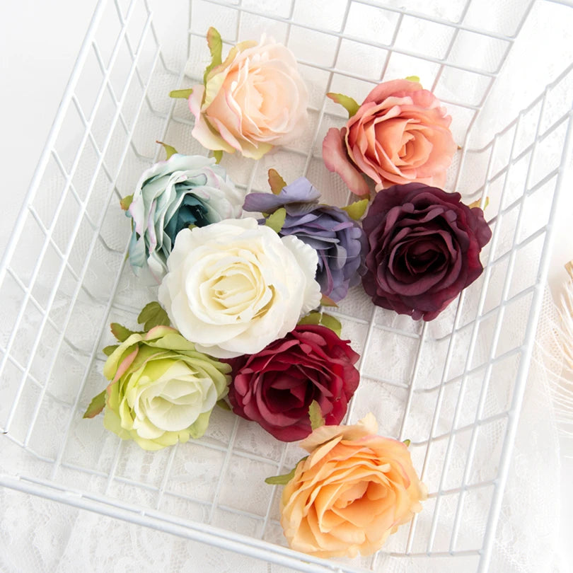 Silk Rose Artificial Flowers 5/10 Pcs – Wedding & Home Decor Artificial Silk Flowers Babs