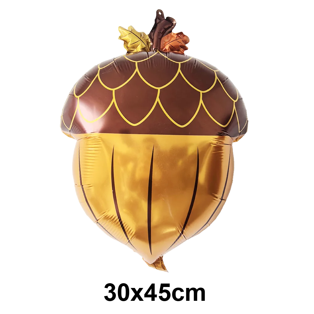 Thanksgiving Foil Balloons & Maple Leaf Banner Party Decor Party Balloon Decor Babs Fluorescence Yellow As pictures show