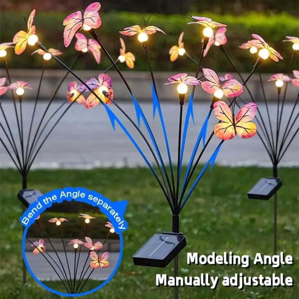 Butterfly Solar Garden Lights 6/9 Head – 8 Modes, Waterproof Solar Garden Light Babs