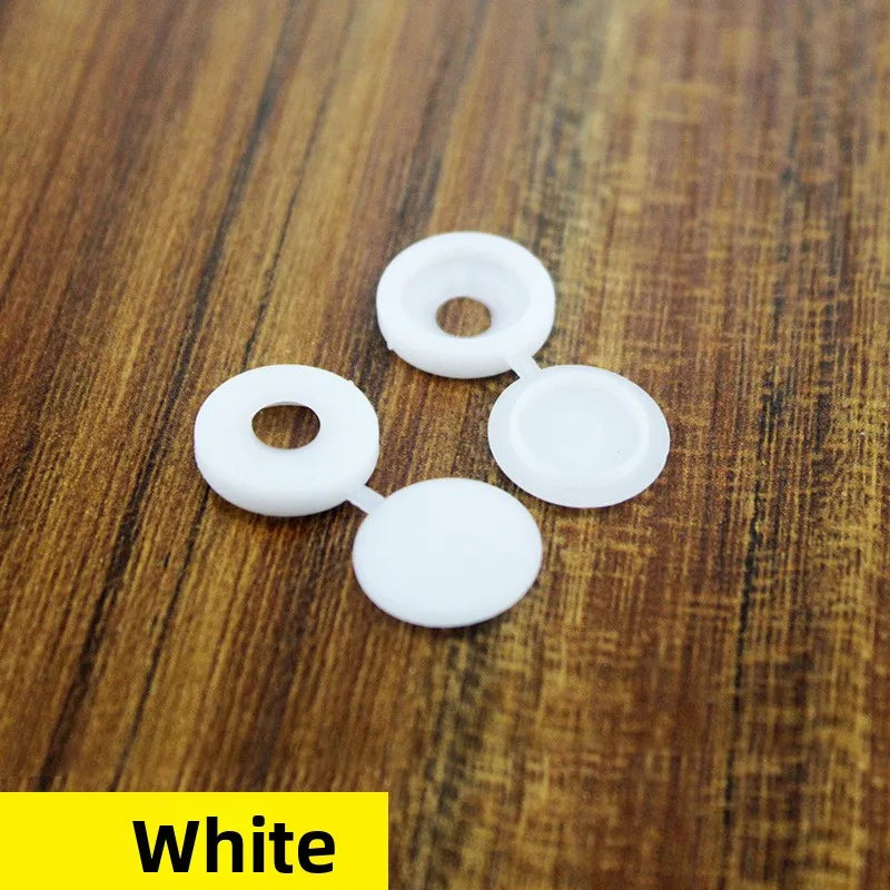 Plastic Screw Cover Caps M4/M3.5 Cabinet Hole Covers Set Screw Cover Caps Babs M4 White-100PCS 3Bags