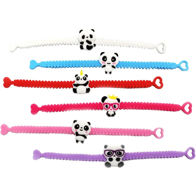 Panda Silicone Bracelet Keychain Bookmarks – Kids Party Favors Kids Party Favors Babs