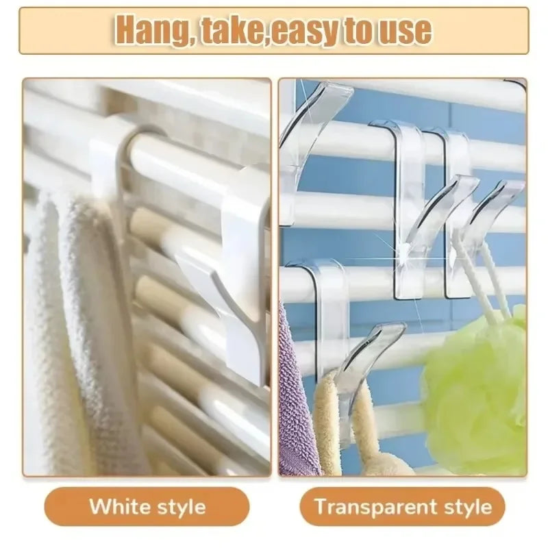 4-Pack No-Drill Radiator Towel Hooks – Universal Bathroom Hooks Radiator Towel Hooks Babs