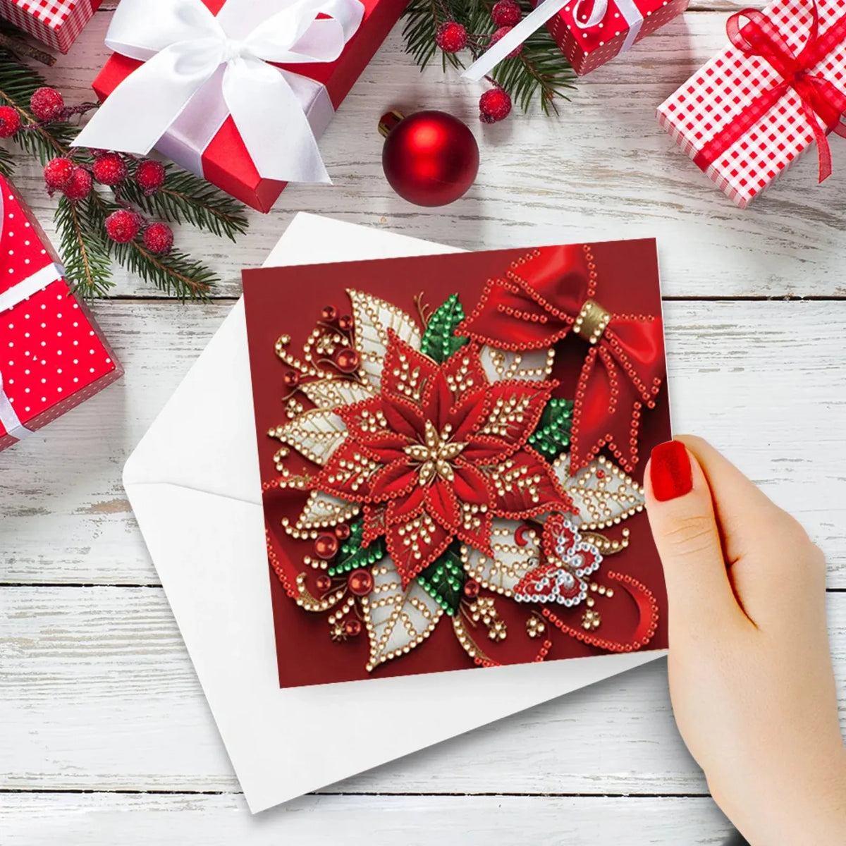 5D DIY Diamond Art Painting Greeting Card Set – 6 Pack DIY Greeting Card Kit Babs