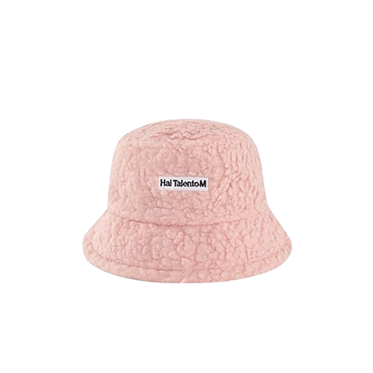 Women's Winter Lamb Fleece Bucket Hat – Warm Windproof Cap Winter Bucket Hat Babs Pink