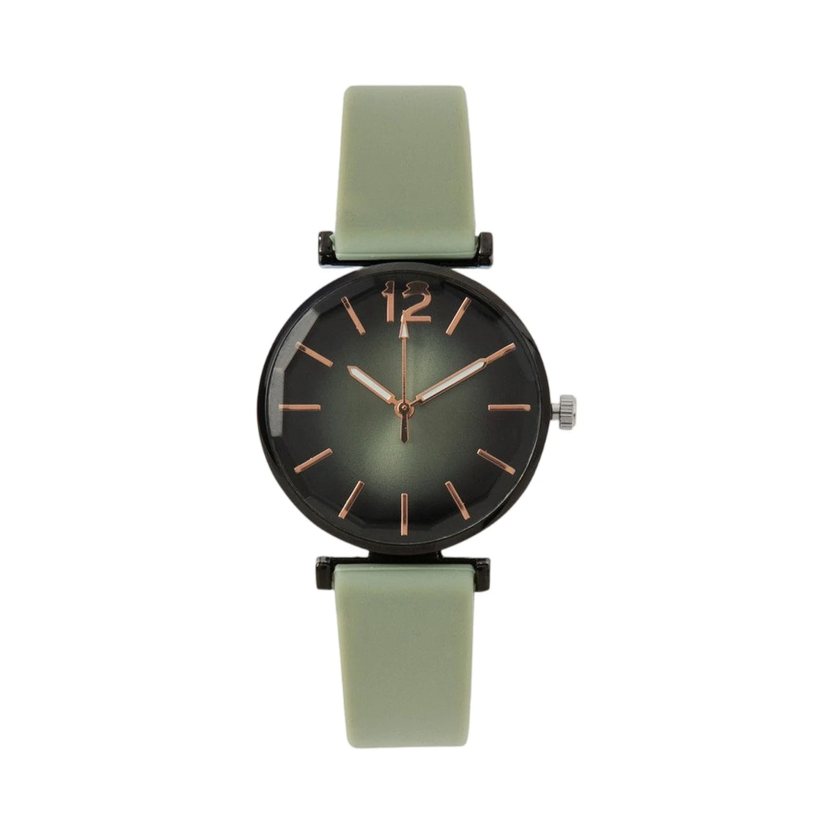 Women's Fashion Quartz Watch – Black Dial & Green Strap Ladies Quartz Watch Babs Dark Green