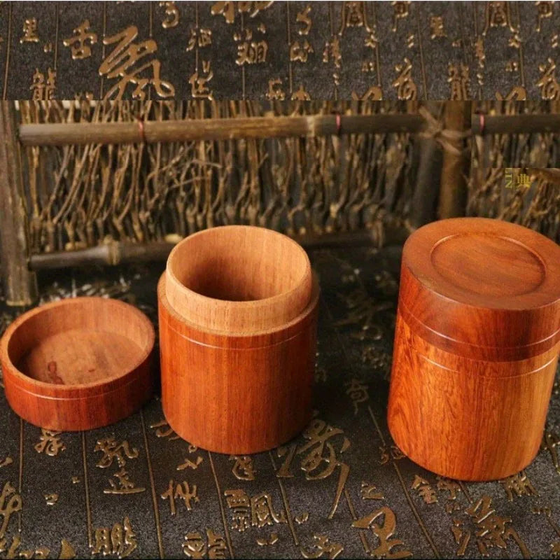 Rosewood Wooden Jar – Multipurpose Tea & Spice Canister Wooden Storage Jar Babs