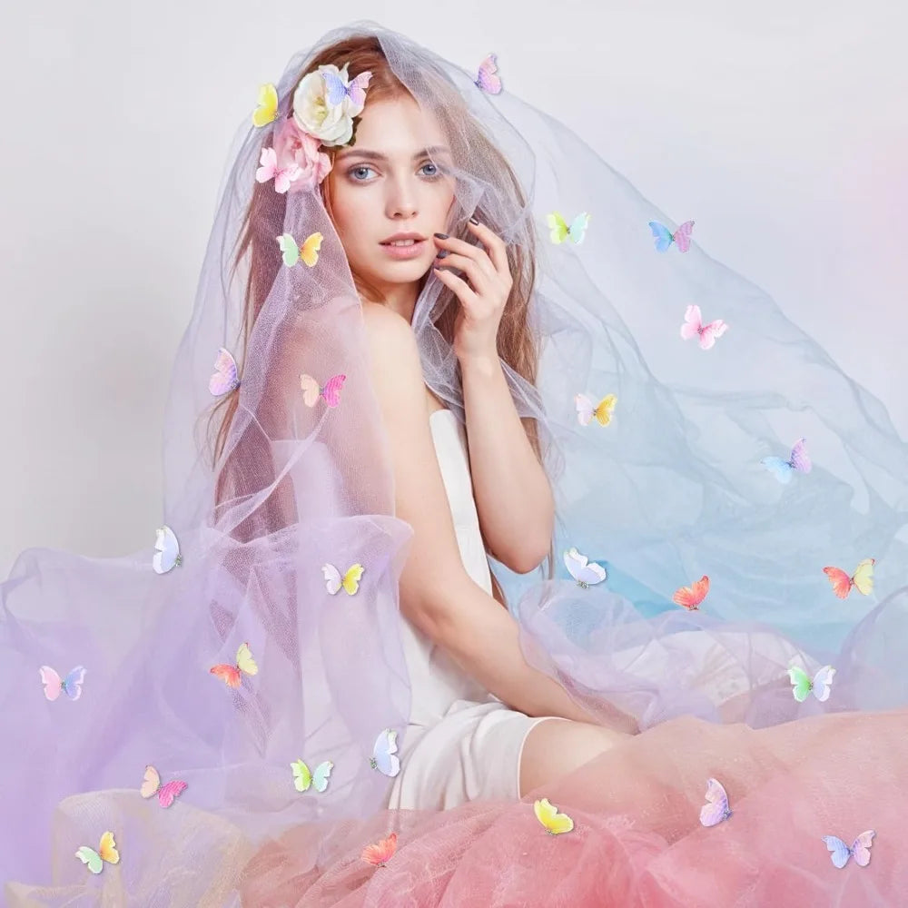 30/50Pcs 5cm Artificial PVC Butterfly Decorations – DIY Craft Artificial Butterfly Decor Babs
