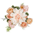 Silk Dahlia Rose Artificial Bouquet – Wedding & Home Decor Artificial Flower Bouquet Babs Color 2 1 pc