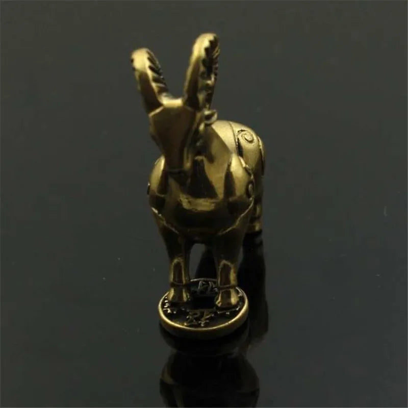 Deer Brass Figurine Abstract Geometric Metal Sculpture Desk Decor Metal Figurine Sculpture Babs