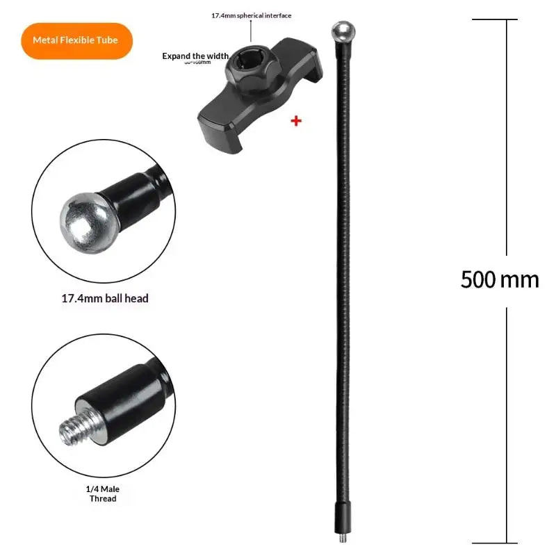 Flexible Gooseneck Monopod Selfie Stick with 360° Ball Head Flexible Gooseneck Monopod Babs 500mm Outer