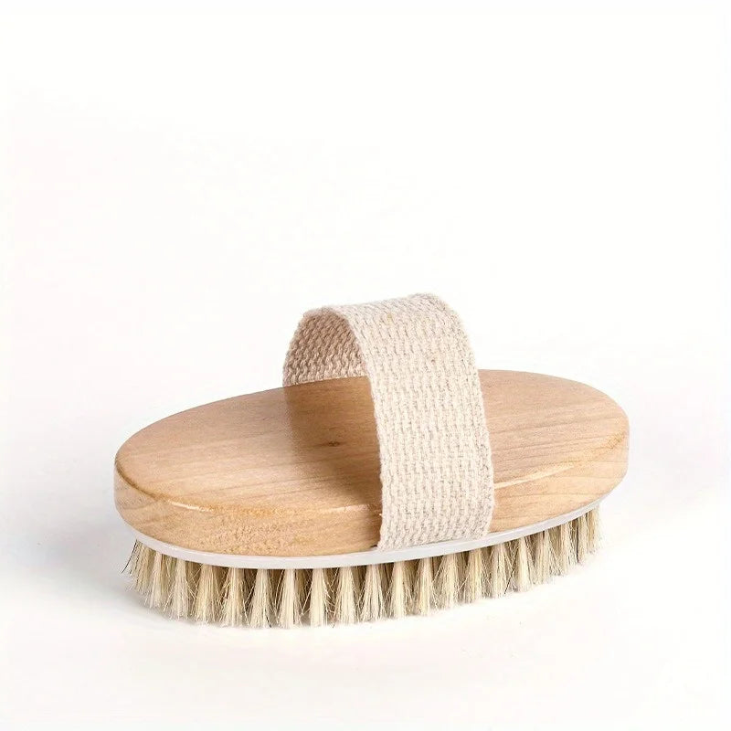 Natural Bristle Dry Body Brush – Exfoliating Skin Scrub Dry Body Brush Babs