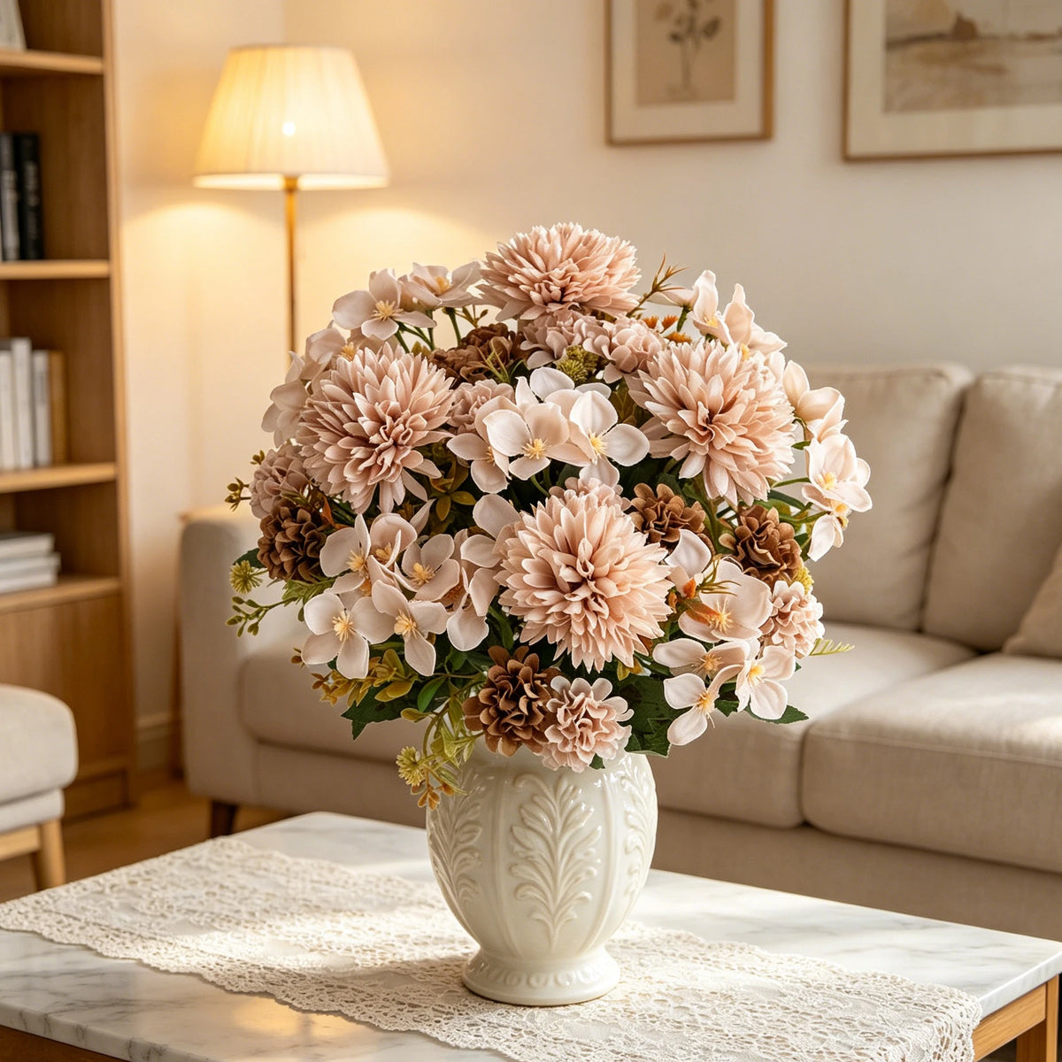 Silk Hydrangea & Carnation Artificial Flowers – Wedding & Home Artificial Silk Flowers Babs