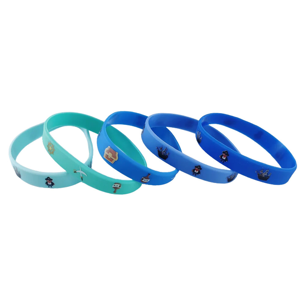 Pirate Silicone Bracelets Skull Wristbands – Kids Party Favors Party Favor Wristbands Babs Mix 24 Pcs