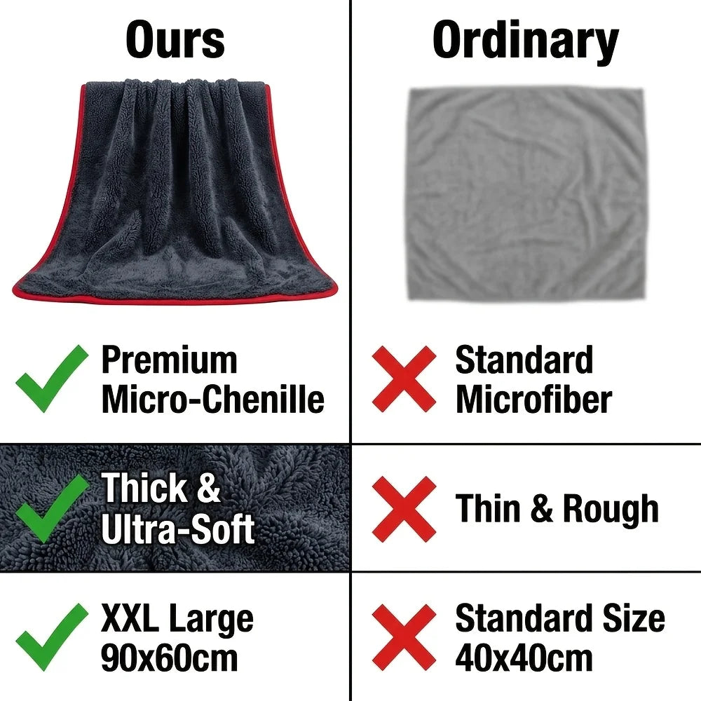 XXL Microfiber Car Drying Towel – Twisted Ring Super Absorbent Car Drying Towel Babs
