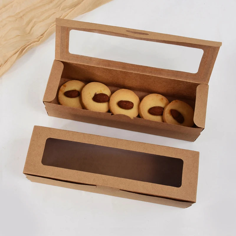 Macaron Cookie Dessert Boxes with Clear Window – 10–30 Pcs Bakery Gift Boxes Babs