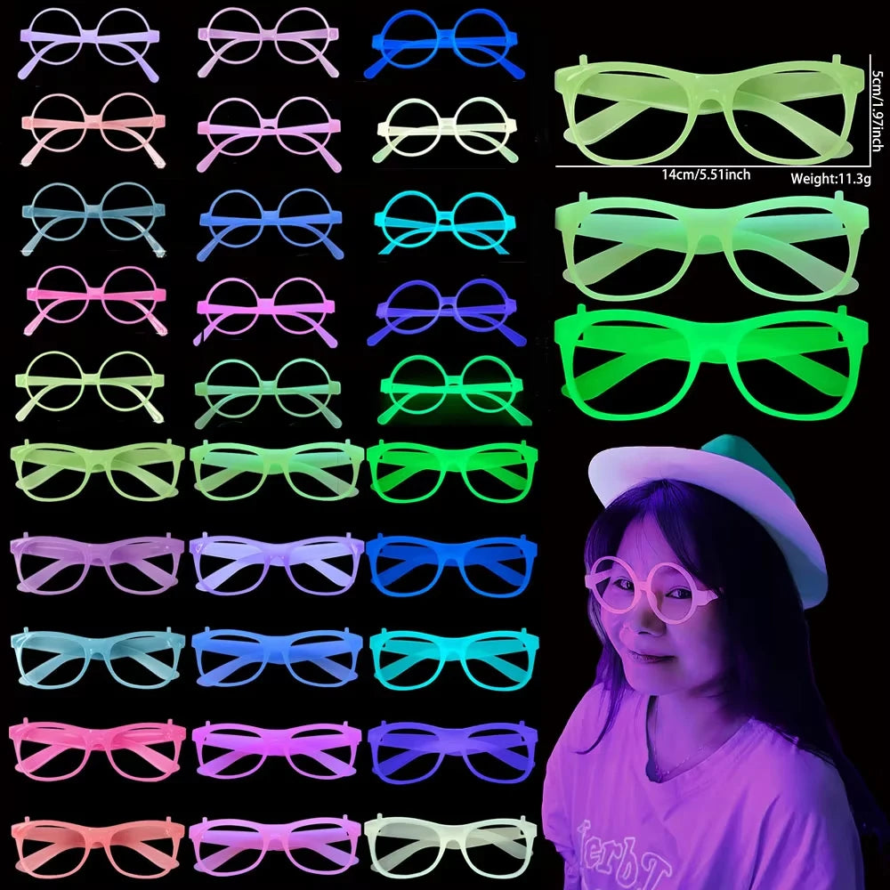 Glow in the Dark UV Neon Party Glasses – 5 to 50 Packs Neon Party Glasses Babs