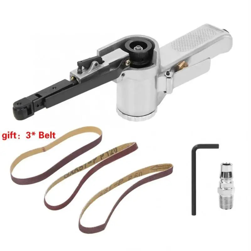 3/8" Pneumatic Air Belt Sander & Angle Grinder with Belts Pneumatic Sander Set Babs