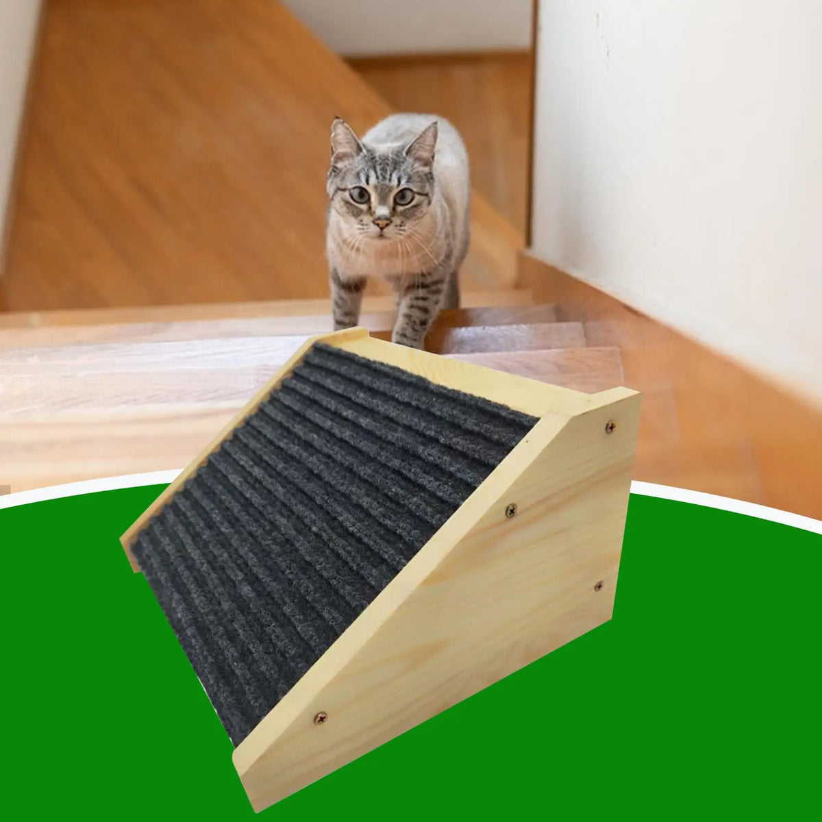 Non-Slip Wooden Dog Stairs & Pet Ramp for Bed & Sofa Pet Stair Ramp Babs
