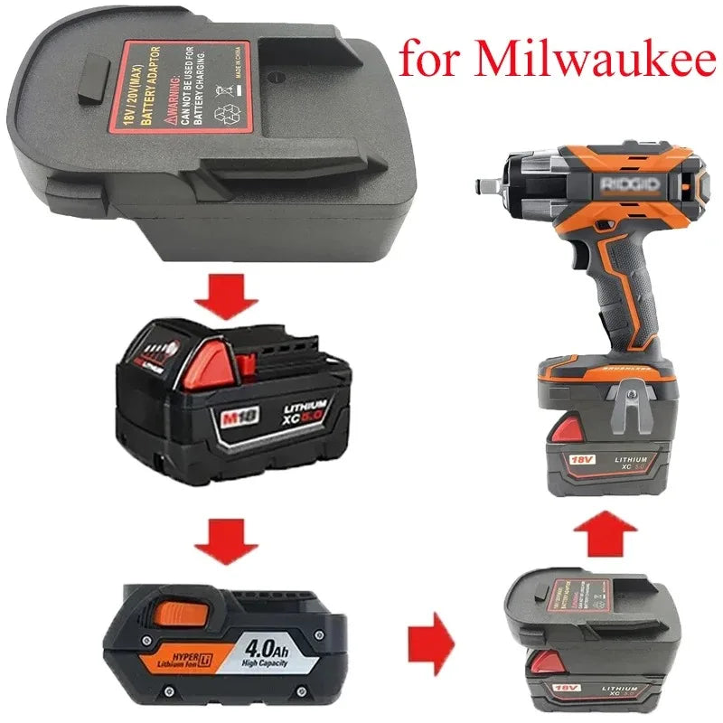 Milwaukee 18V Battery Adapter Converter for RIDGID & AEG Tools Battery Adapter Converter Babs