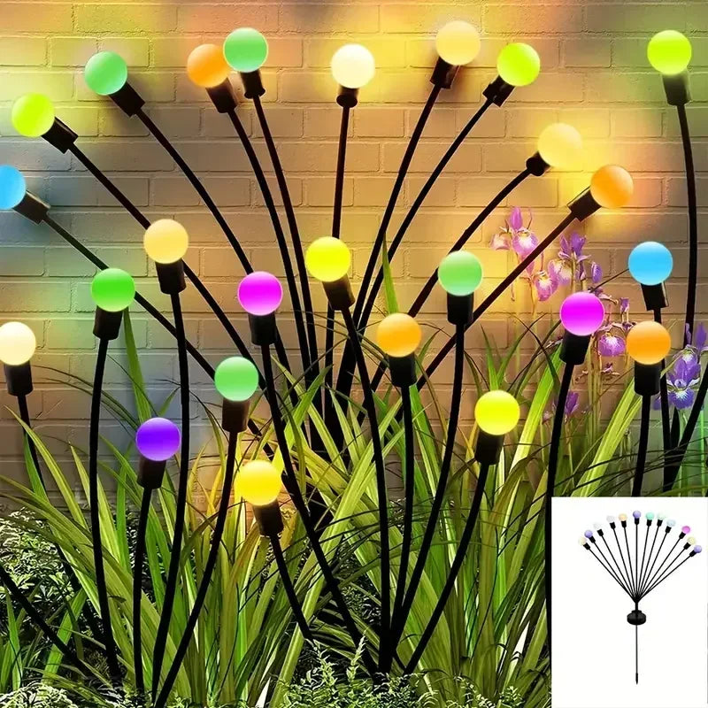 Solar Firefly Garden Lights – Swaying Starburst LED, Waterproof Solar Garden Light Babs