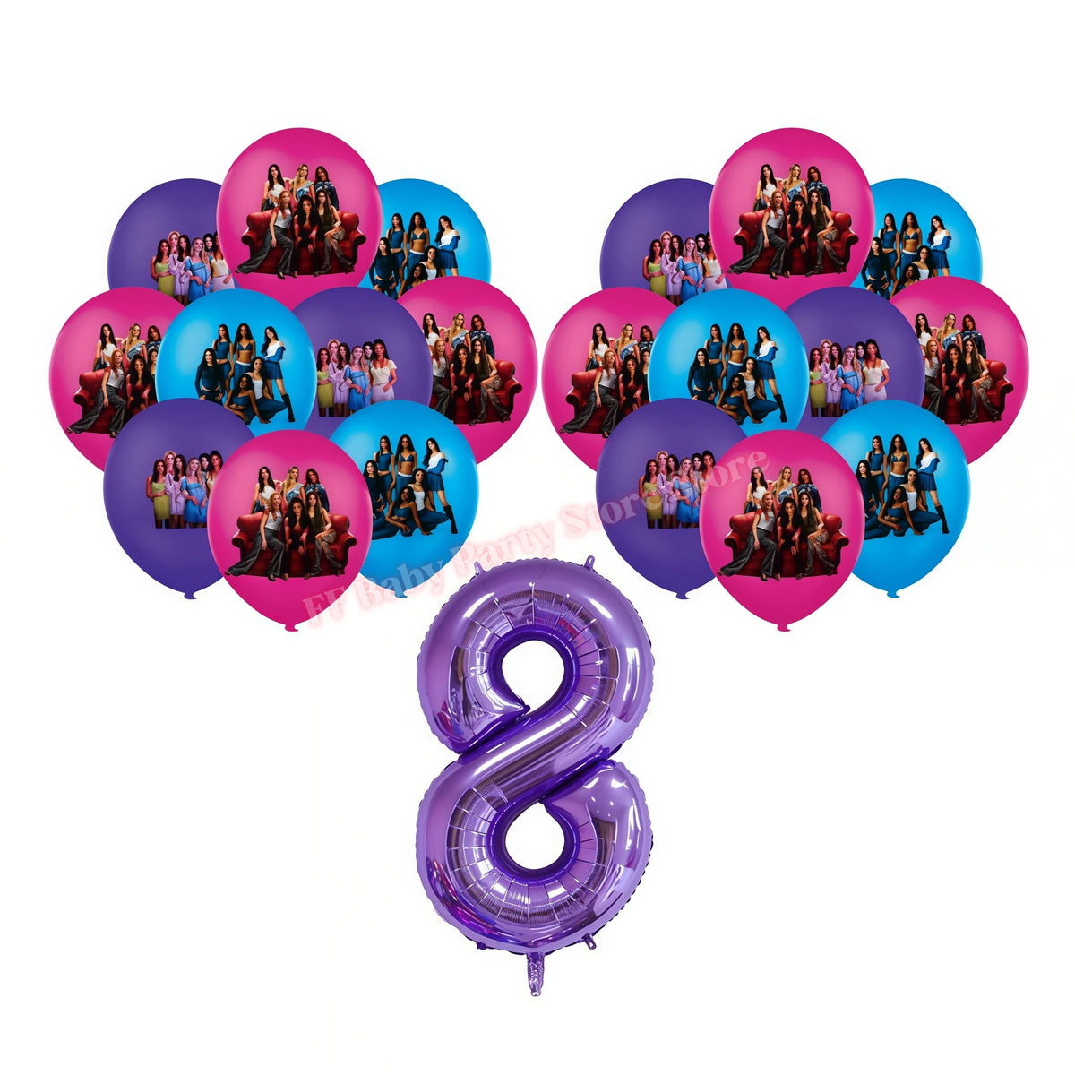 Katseye Kpop Birthday Party Decoration Set – Balloon & Banner Party Decoration Set Babs 19pcs Balloons-8 others