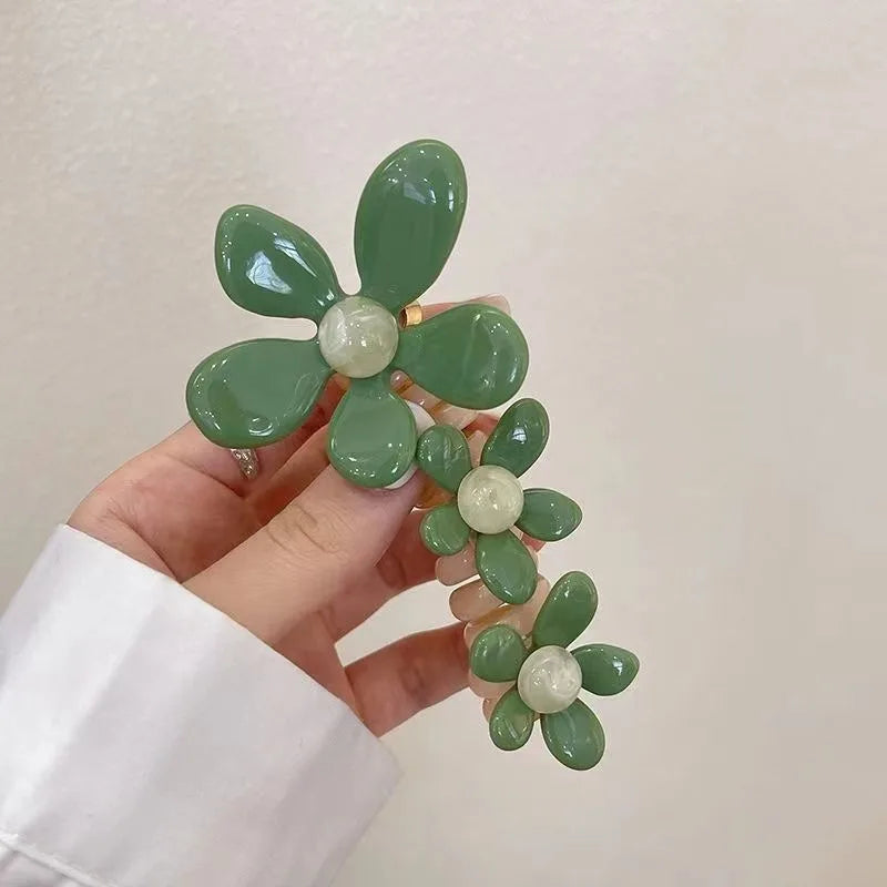 Pearl Flower Bubble Braid Hairband | Elastic Hair Accessories Elastic Hair Band Babs B