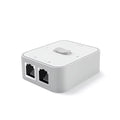 2-Port Gigabit RJ45 Network Switch 1000Mbps Plug & Play Network Switch Babs White