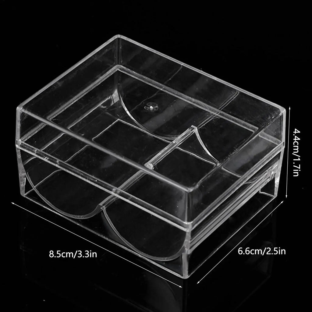 Acrylic Poker Chip Rack – 40-Chip Transparent Tray with Cover Poker Chip Rack Babs