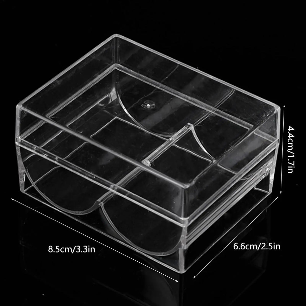 Acrylic Poker Chip Rack – 40-Chip Transparent Tray with Cover Poker Chip Rack Babs