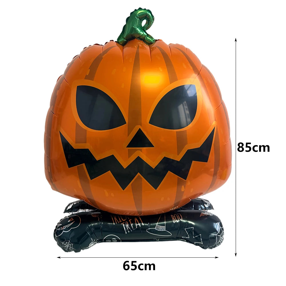 Halloween Foil Balloons Set – Pumpkin Ghost Bat Fringe Curtain Halloween Balloon Set Babs Olive As pictures show