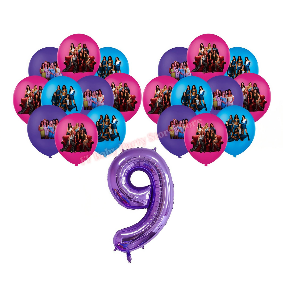 Katseye Kpop Birthday Party Decoration Set – Balloon & Banner Party Decoration Set Babs 19pcs Balloons-9 others