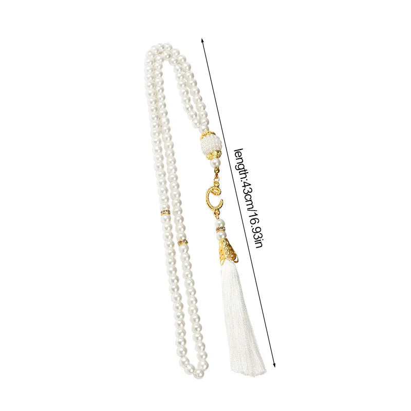 Muslim Prayer Beads 99 Pearl Charm Bracelet – Eid Ramadan Gift Prayer Bead Bracelet Babs
