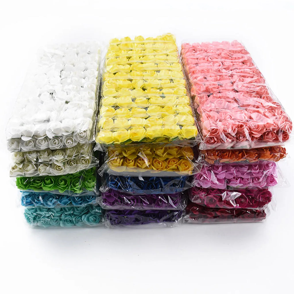 144pcs Paper Rose Artificial Flowers – UV Protection Wedding Décor Artificial Flowers Babs