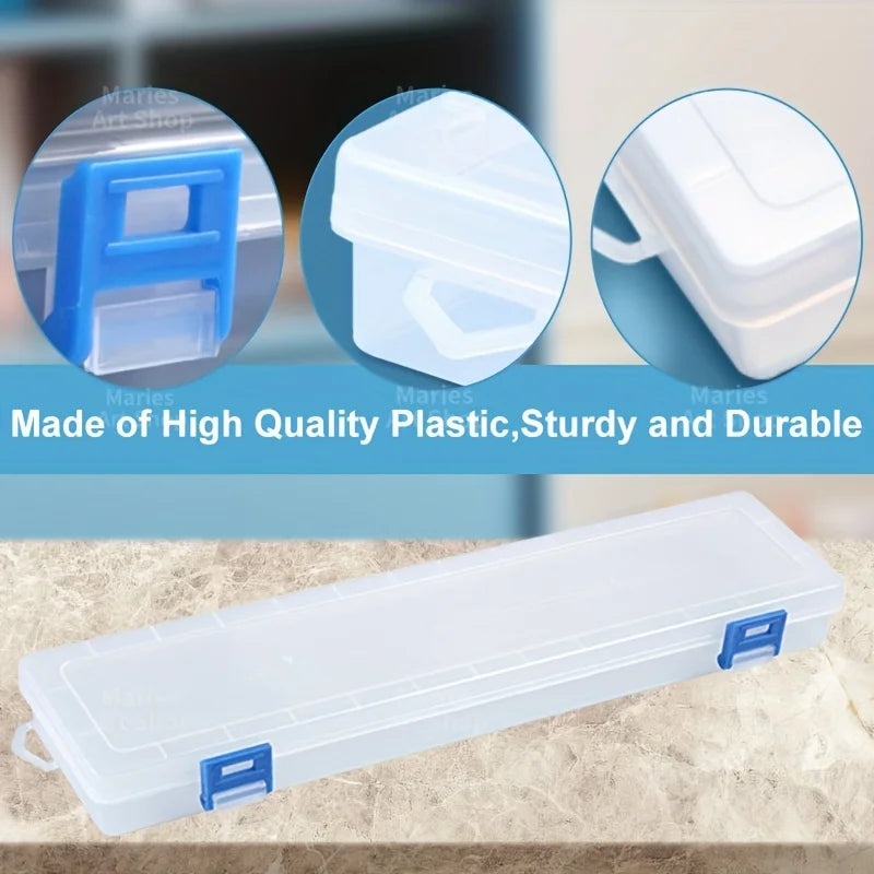 Large Translucent Brush & Pencil Storage Case | Art Organizer Art Supply Organizer Babs