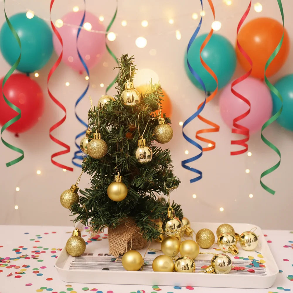24Pcs Mini Christmas Ball Ornaments – 3cm Tree Decorations Christmas Tree Ornaments Babs