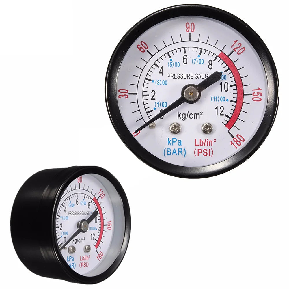 50mm Air Pressure Gauge 1/4" BSP 0-180 PSI 0-12 Bar Manometer Pressure Gauge Babs