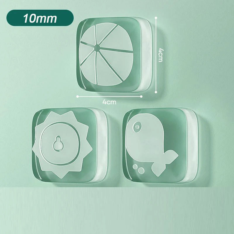 Silicone Door Bumper Pads – Clear Wall Protector Stickers Door Bumper Pads Babs square-3pcs 4x4x1cm