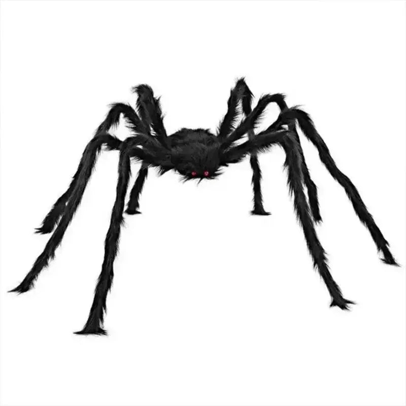 Giant Fluffy Halloween Spider Plush Prop – Haunted House Decor Halloween Spider Prop Babs