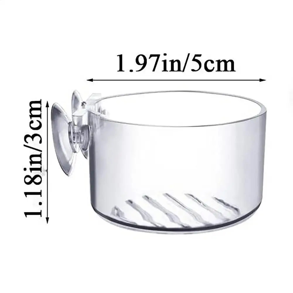 Acrylic Aquarium Plant Cup with Suction Holder | Fish Tank Pot Aquarium Plant Holder Babs round