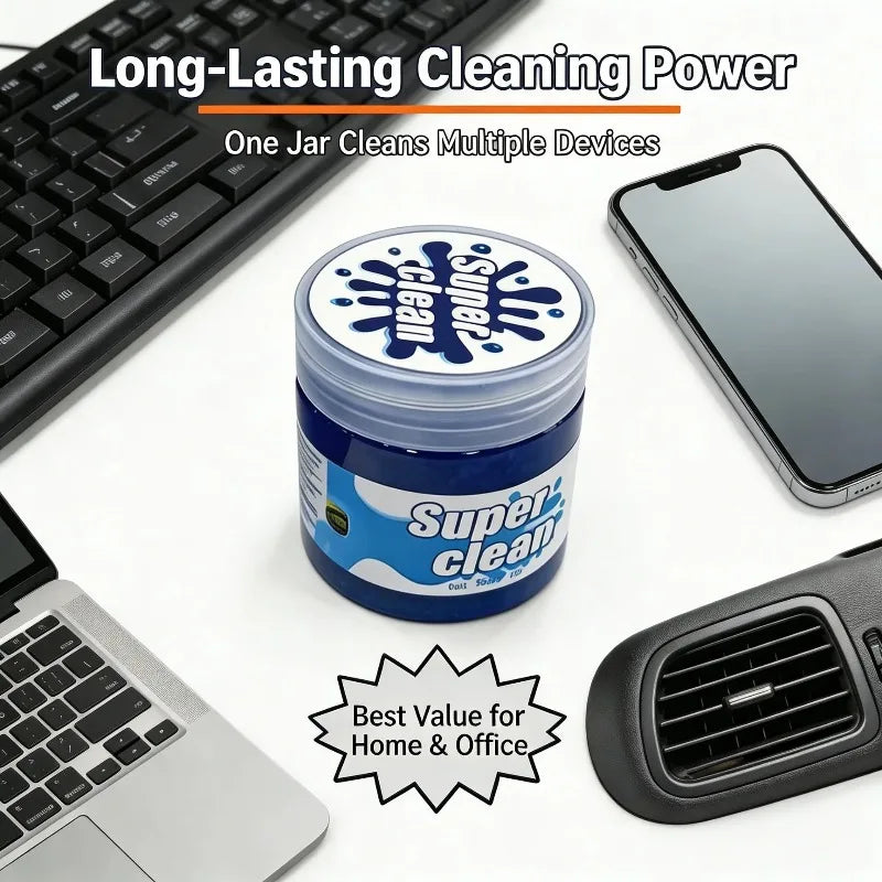 Reusable Blue Cleaning Gel – Keyboard, Car Vents & Tight Gaps Cleaning Gel Babs