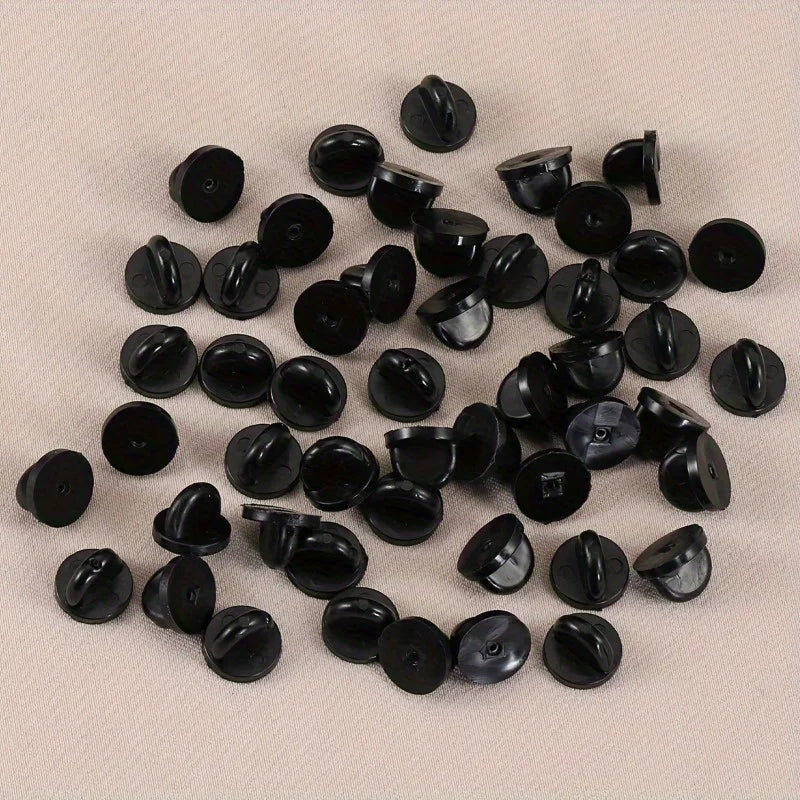 10pcs PVC Rubber Pin Backs – Butterfly Clutch Lapel Holders Pin Back Clasps Babs