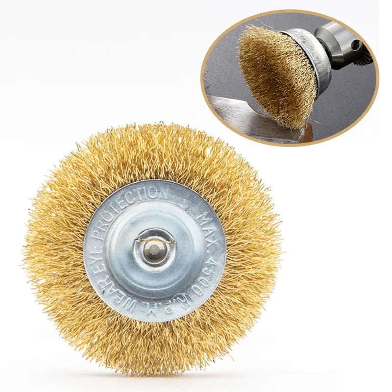 3-Piece Electric Drill Wire Brush Set – Rust Removal & Polish Drill Wire Brush Set Babs
