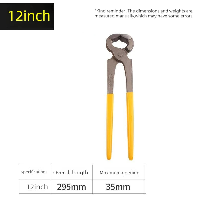 Carbon Steel Nail Puller Pincer – Multipurpose Woodworking Tool Nail Puller Pincer Babs 12 inch
