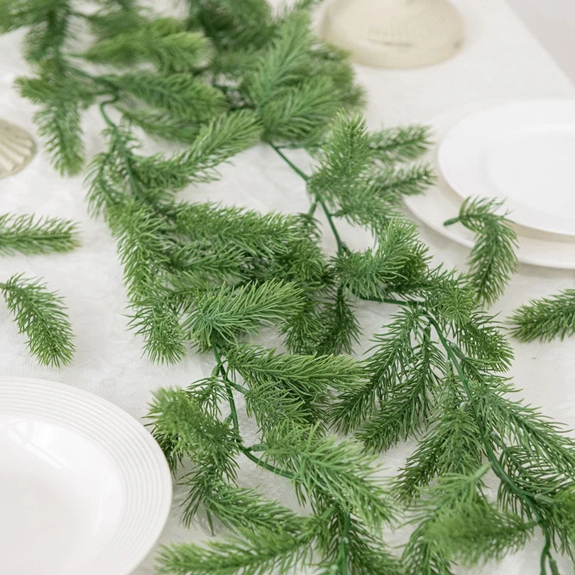 Artificial Pine Needle Vine 72 Mesh 180cm Faux Greenery Decor Artificial Vine Garland Babs
