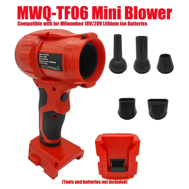 MWQ-TF06 Brushless Blowgun 96,000RPM – Milwaukee 18V Compatible Cordless Air Blower Babs