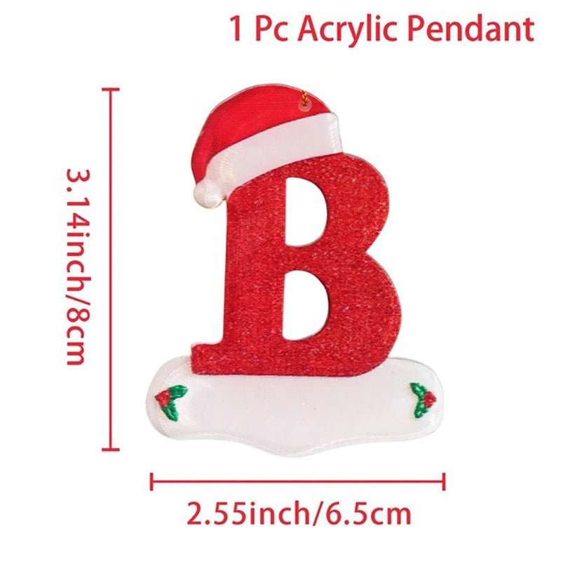 Christmas Acrylic Letter Pendants – Xmas Tree Ornaments 2024